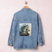 Stoomstijl Paard Tandwielen Staal Koper Messing Denim Jacket (Hangar)