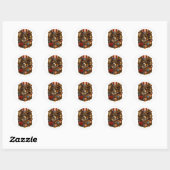 Stoomstijl Patriottische Hond Ronde Sticker (Vel)