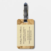 Stoomstijl Reizen Antieke Kompas Avontuur Bagagelabel (Achterkant verticaal)