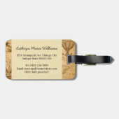 Stoomstijl Reizen Antieke Kompas Avontuur Bagagelabel (Achterkant horizontaal)