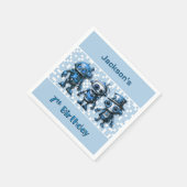 Stoomstijl Robot Thema 7e Verjaardagsfeestje Servet (Hoek)