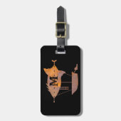 Stoomstijl Roestig Luchtship Maatwerk Monogram Bagagelabel (Voorkant verticaal)