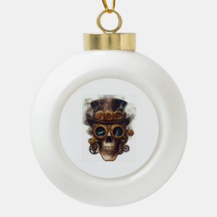 Stoomstijl Schedel Motor Keramische Bal Ornament