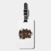 Stoomstijl Schedelmotor Bagagelabel (Voorkant verticaal)