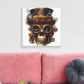 Stoomstijl Schedelmotor Canvas Afdruk (Insitu (Woonkamer))