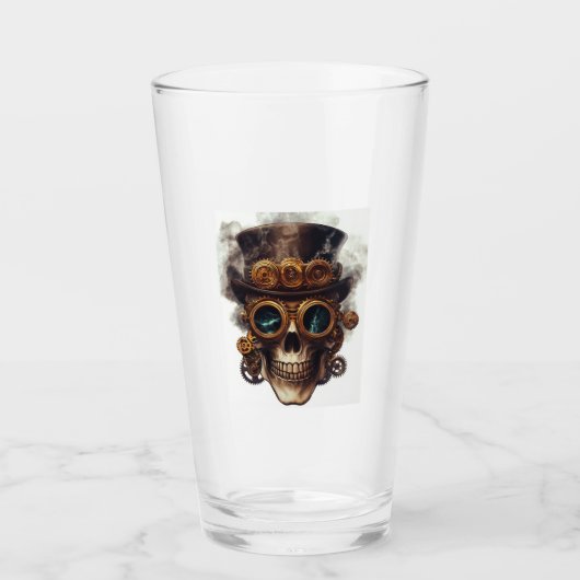 Stoomstijl Schedelmotor Glas (Voorkant)