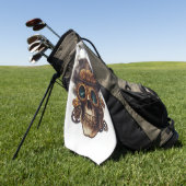 Stoomstijl Schedelmotor Golfhanddoek (Groen)