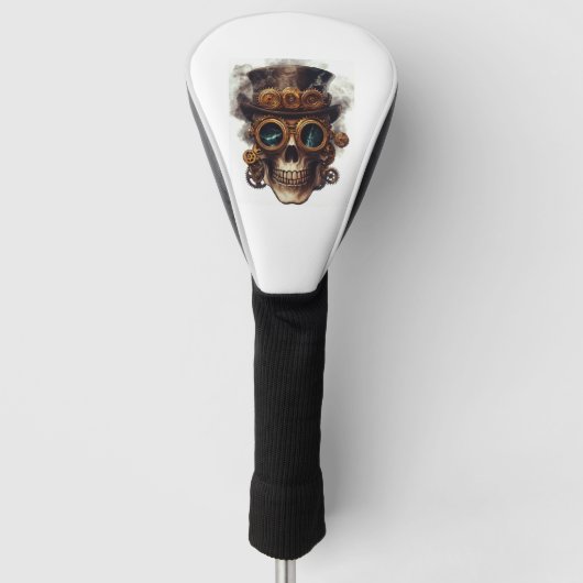Stoomstijl Schedelmotor Golfheadcover (Voorkant)
