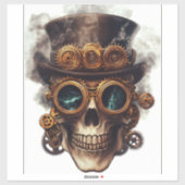 Stoomstijl Schedelmotor Sticker (Vel)