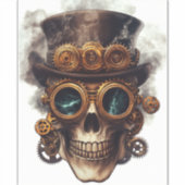 Stoomstijl Schedelmotor Sticker (Voorkant)
