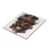 Stoomstijl Schedelmotor Tegeltje (Zijkant)
