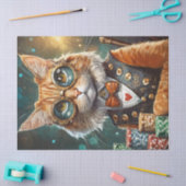 Stoomstijl Seymour, kat speelt poker Tissuepapier (Craft)