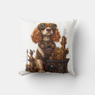 Stoomstijl Spaniel - Victoriaanse Hondenuitvinder Kussen