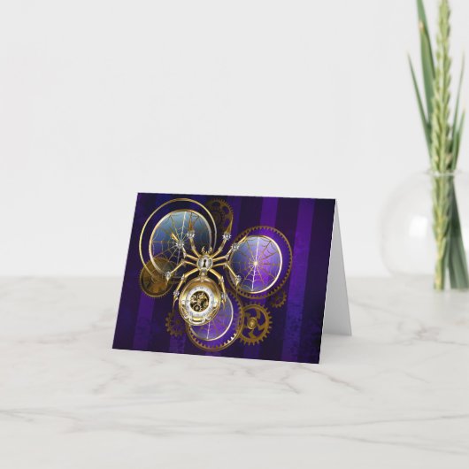 Stoomstijl Spin op Paarse Achtergrond (Voorkant)