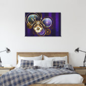Stoomstijl Spin op Paarse Achtergrond Canvas Afdruk (Insitu (Slaapkamer))