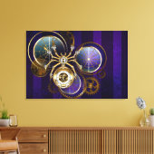 Stoomstijl Spin op Paarse Achtergrond Canvas Afdruk (Insitu (Woonkamer))