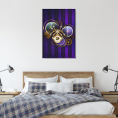 Stoomstijl Spin op Paarse Achtergrond Canvas Afdruk (Insitu (Slaapkamer))