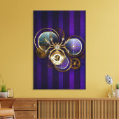 Stoomstijl Spin op Paarse Achtergrond Canvas Afdruk (Insitu (Woonkamer))