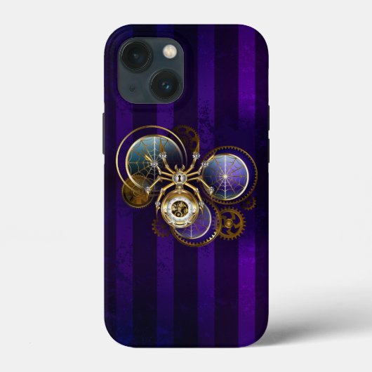 Stoomstijl Spin op Paarse Achtergrond Case-Mate iPhone Case (Achterkant)