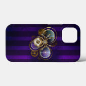 Stoomstijl Spin op Paarse Achtergrond Case-Mate iPhone Case (Achterkant (horizontaal))