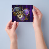 Stoomstijl Spin op Paarse Achtergrond Flyer (Hand)