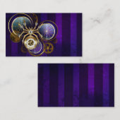 Stoomstijl Spin op Paarse Achtergrond Kortingskaartje (Voorkant / Achterkant)