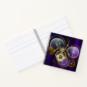 Stoomstijl Spin op Paarse Achtergrond Notitieboek (Binnen)