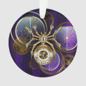 Stoomstijl Spin op Paarse Achtergrond Ornament (voorkant)