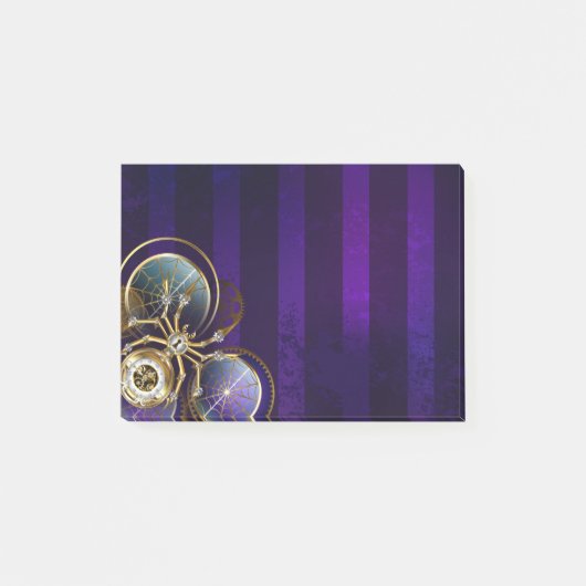 Stoomstijl Spin op Paarse Achtergrond Post-it® Notes (Voorkant)