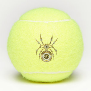 Stoomstijl Spin op Paarse Achtergrond Tennisballen