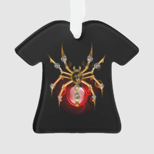 Stoomstijl spin op zwart ornament