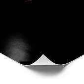 Stoomstijl spin op zwart perfect poster (Hoek)