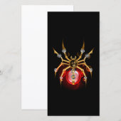 Stoomstijl spin op zwart save the date (Voorkant / Achterkant)