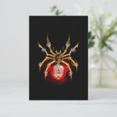 Stoomstijl spin op zwart save the date (Staand voorkant)
