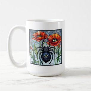 Stoomstijl Spin Stained Glass Papavers Oog Kunst Koffiemok