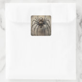 Stoomstijl Spinnekop Vierkante Sticker (Tas)