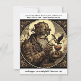 Stoomstijl St. Valentijn legende Notitiekaartje