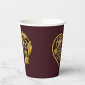 Stoomstijl Tandwielen Hart  Papieren Bekers (Links)