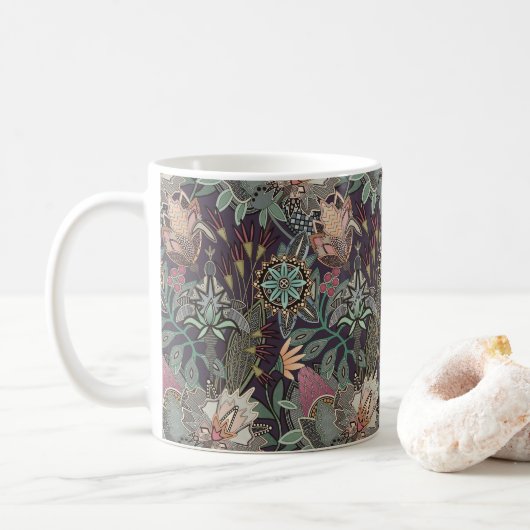 stoomstijl tierlantijn druif koffiemok (Met donut)