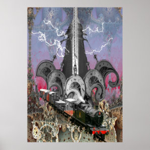 Stoomstijl Tijdmachine Poster