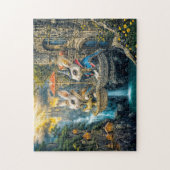 Stoomstijl toverkonijnen legpuzzel (Verticaal)