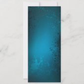 Stoomstijl turquoise Achtergrond met Tandwielen Save The Date (Achterkant)