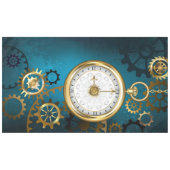 Stoomstijl turquoise Achtergrond met Tandwielen Tafelkleed (Voorkant (Horizontaal))