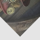 Stoomstijl Uitvinder Uil Whimsiek Vintage Tissuepapier (Detail)