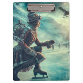 Stoomstijl Victoriaanse Fantasie Winterboodschappe Klembord