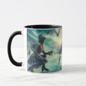 Stoomstijl Victoriaanse Fantasie Winterboodschappe Mok (Links)