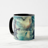 Stoomstijl Victoriaanse Fantasie Winterboodschappe Mok (Voorkant links)