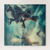 Stoomstijl Victoriaanse Fantasy Winterboodschapper Legpuzzel (Horizontaal)