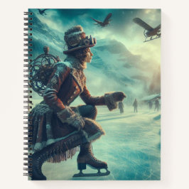 Stoomstijl Victoriaanse Fantasy Winterboodschapper Notitieboek