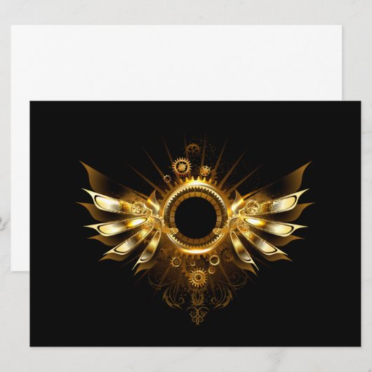 Stoomstijl vleugels aankondiging (Voorkant / Achterkant)